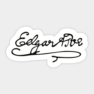 Horror Visionary - Edgar Allan Poe Signature 1 Sticker